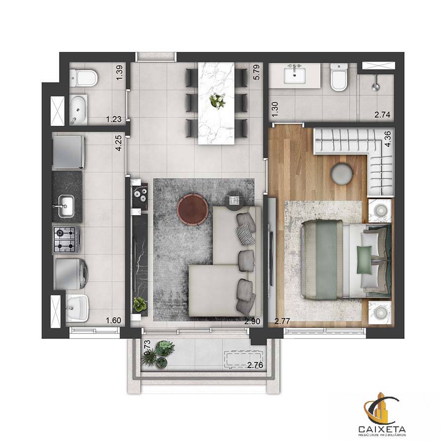 Apartamento, 1 quarto, 51 m² - Foto 21